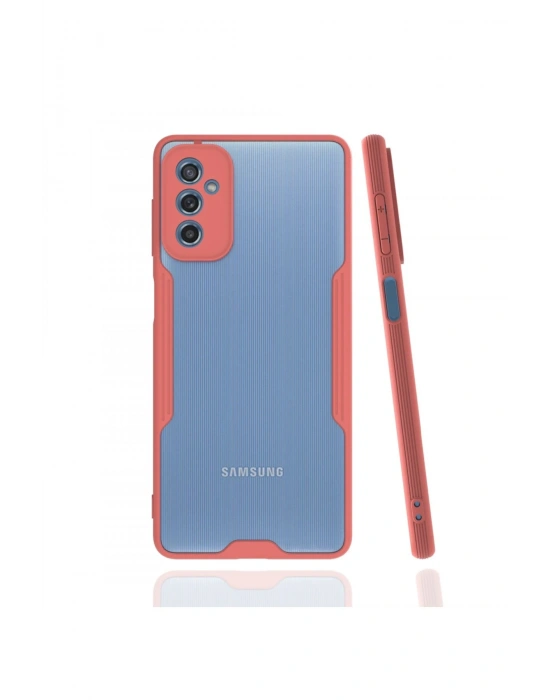 Newface Samsung Galaxy M52 5G Kılıf Platin Silikon - Pembe