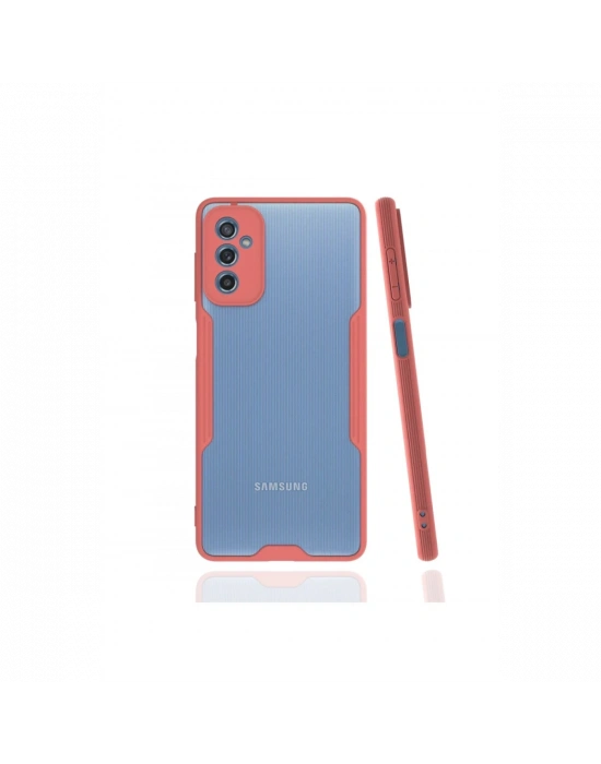 Newface Samsung Galaxy M52 5G Kılıf Platin Silikon - Pembe