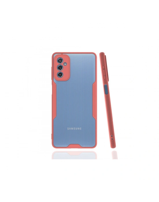 Newface Samsung Galaxy M52 5G Kılıf Platin Silikon - Pembe