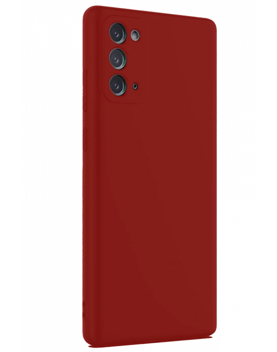 Newface Samsung Galaxy Note 20 Kılıf First Silikon - Bordo