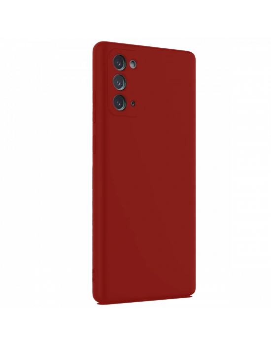 Newface Samsung Galaxy Note 20 Kılıf First Silikon - Bordo