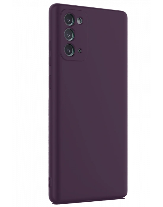 Newface Samsung Galaxy Note 20 Kılıf First Silikon - Mürdüm