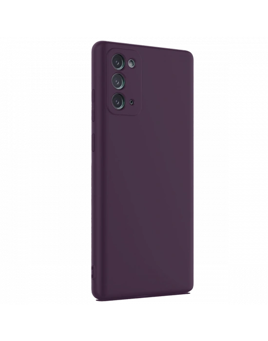 Newface Samsung Galaxy Note 20 Kılıf First Silikon - Mürdüm