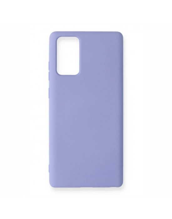 Newface Samsung Galaxy Note 20 Kılıf Nano içi Kadife Silikon - Lila