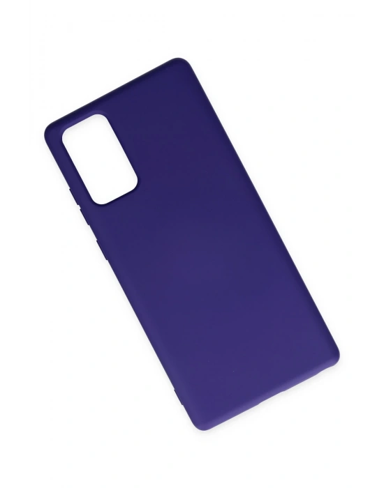 Newface Samsung Galaxy Note 20 Kılıf Nano içi Kadife Silikon - Mor