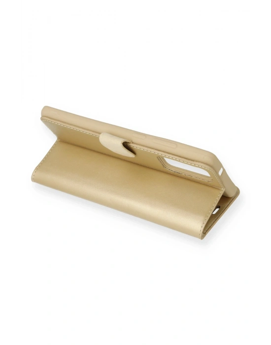 Newface Samsung Galaxy Note 20 Kılıf Trend S Plus Kapaklı Kılıf - Gold