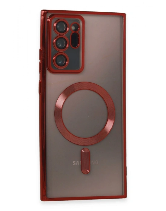 Newface Samsung Galaxy Note 20 Ultra Kılıf Kross Magneticsafe Kapak - Kırmızı