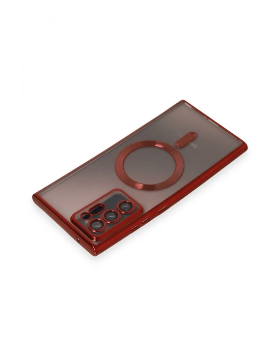 Newface Samsung Galaxy Note 20 Ultra Kılıf Kross Magneticsafe Kapak - Kırmızı