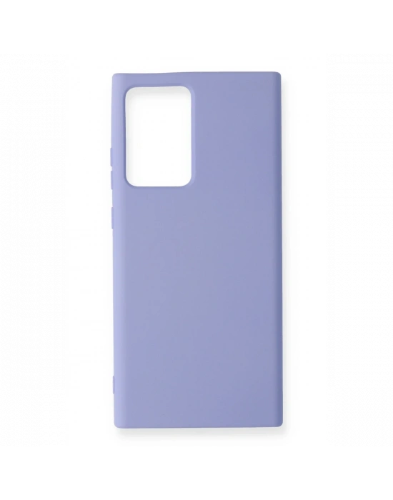 Newface Samsung Galaxy Note 20 Ultra Kılıf Nano içi Kadife Silikon - Lila