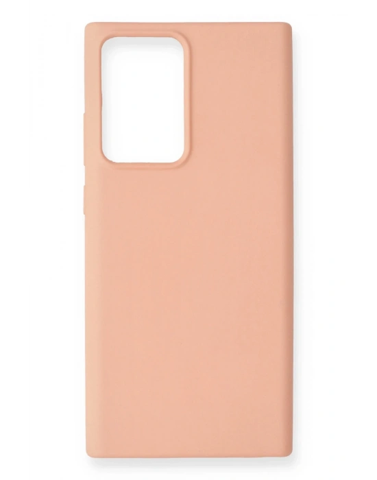 Newface Samsung Galaxy Note 20 Ultra Kılıf Nano içi Kadife Silikon - Pudra