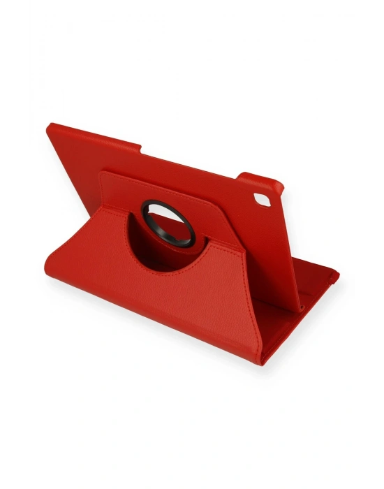 Newface Samsung Galaxy P610 Tab S6 Lite 10.4 Kılıf 360 Tablet Deri Kılıf - Kırmızı