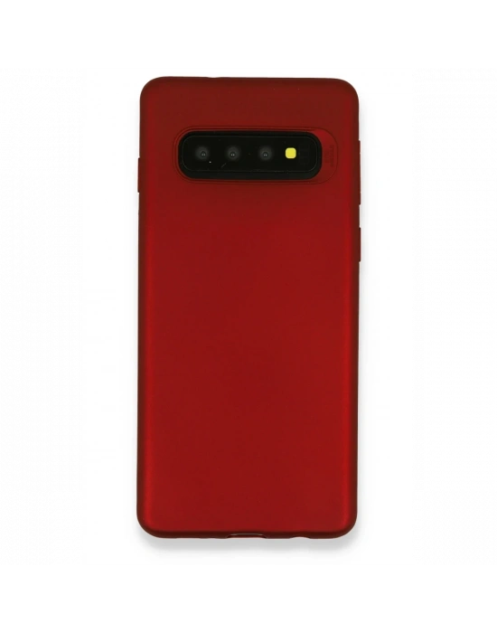 Newface Samsung Galaxy S10 Plus Kılıf First Silikon - Bordo