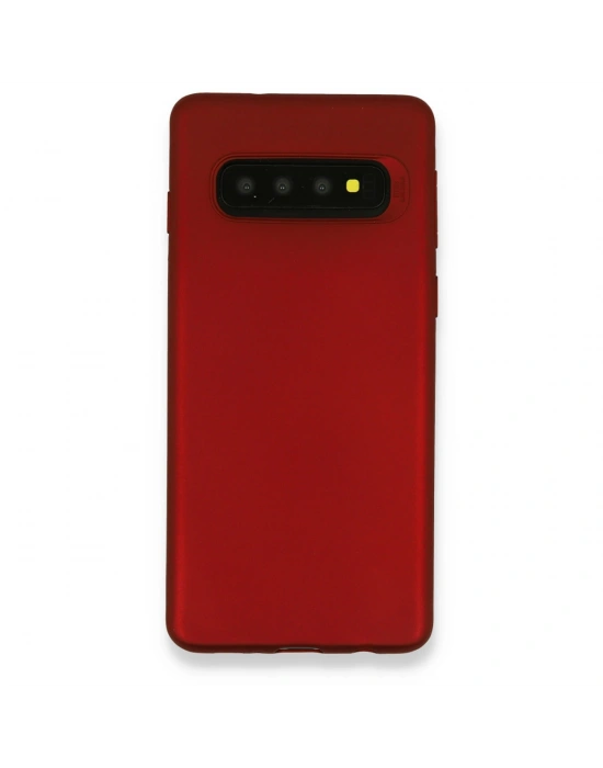 Newface Samsung Galaxy S10 Plus Kılıf First Silikon - Bordo