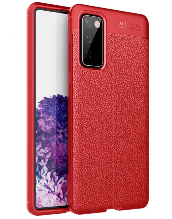 Newface Samsung Galaxy S20 FE Kılıf Auto Focus Kapak - Kırmızı