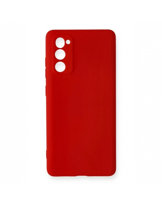 Newface Samsung Galaxy S20 FE Kılıf Nano içi Kadife Silikon - Kırmızı