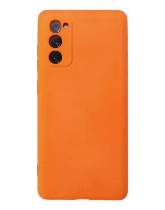 Newface Samsung Galaxy S20 FE Kılıf Nano içi Kadife Silikon - Turuncu