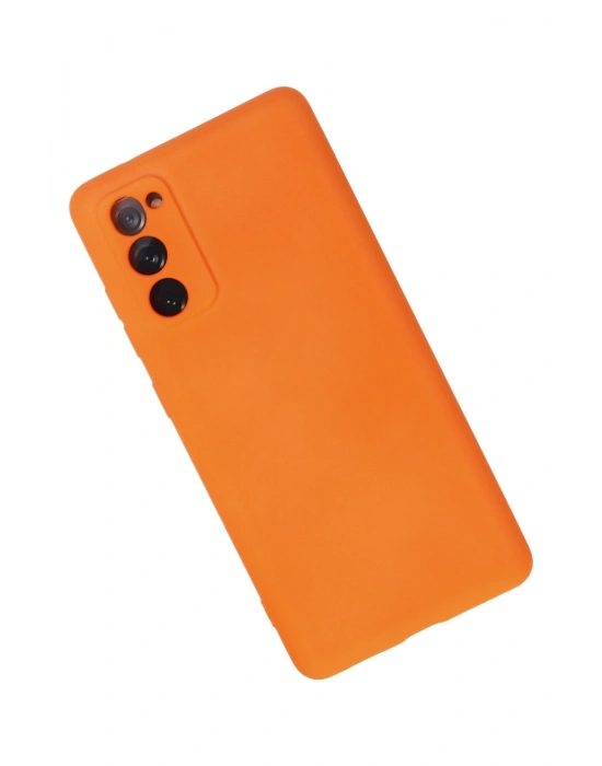 Newface Samsung Galaxy S20 FE Kılıf Nano içi Kadife Silikon - Turuncu