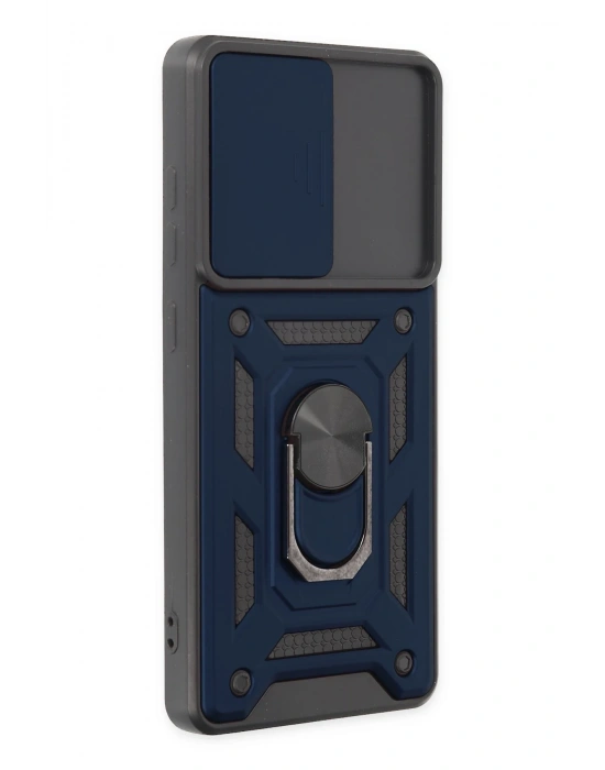 Newface Samsung Galaxy S20 FE Kılıf Pars Lens Yüzüklü Silikon - Lacivert