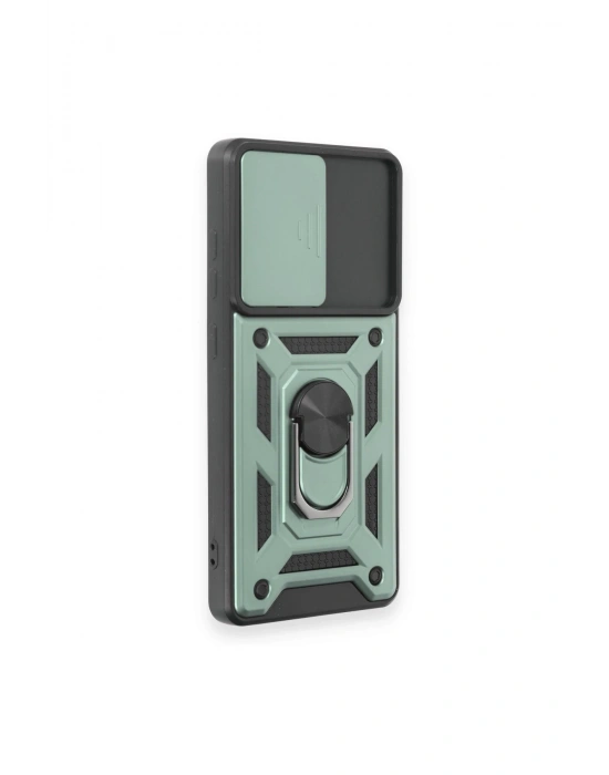 Newface Samsung Galaxy S20 FE Kılıf Pars Lens Yüzüklü Silikon - Yeşil