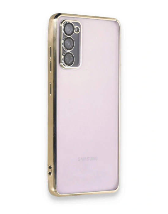 Newface Samsung Galaxy S20 FE Kılıf Razer Lensli Silikon - Gold