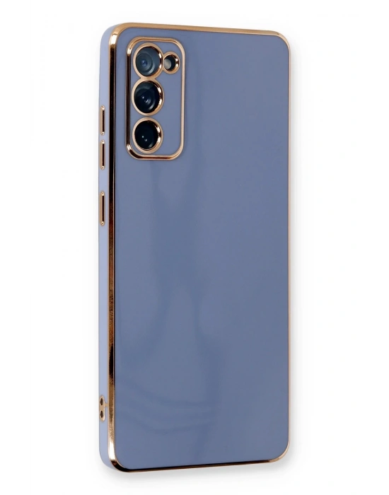 Newface Samsung Galaxy S20 FE Kılıf Volet Silikon - Mavi