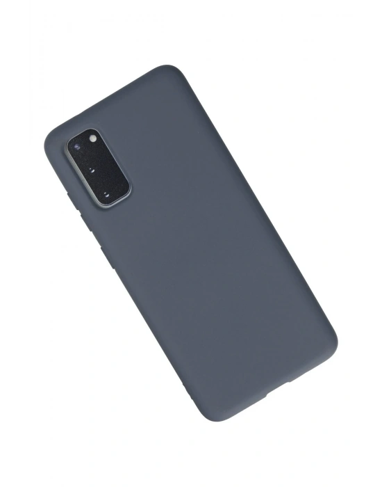 Newface Samsung Galaxy S20 Kılıf Nano içi Kadife Silikon - Gri