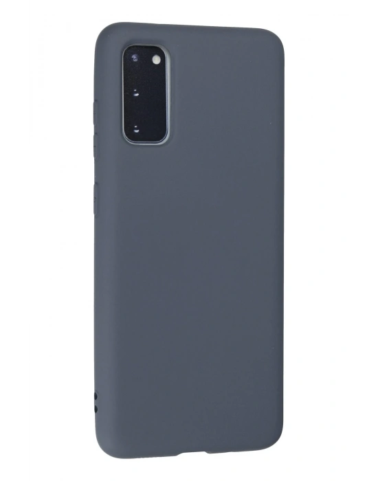 Newface Samsung Galaxy S20 Kılıf Nano içi Kadife Silikon - Gri