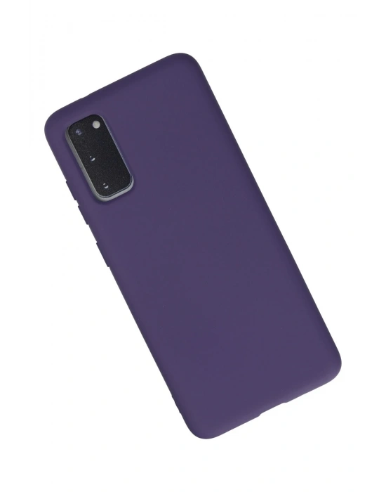 Newface Samsung Galaxy S20 Kılıf Nano içi Kadife Silikon - Mor
