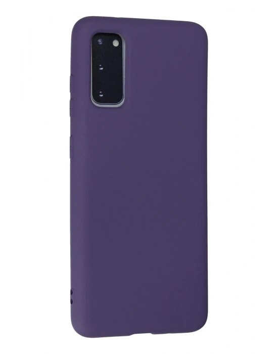 Newface Samsung Galaxy S20 Kılıf Nano içi Kadife Silikon - Mor