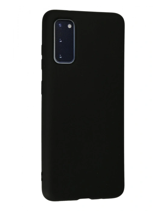 Newface Samsung Galaxy S20 Kılıf Nano içi Kadife Silikon - Siyah