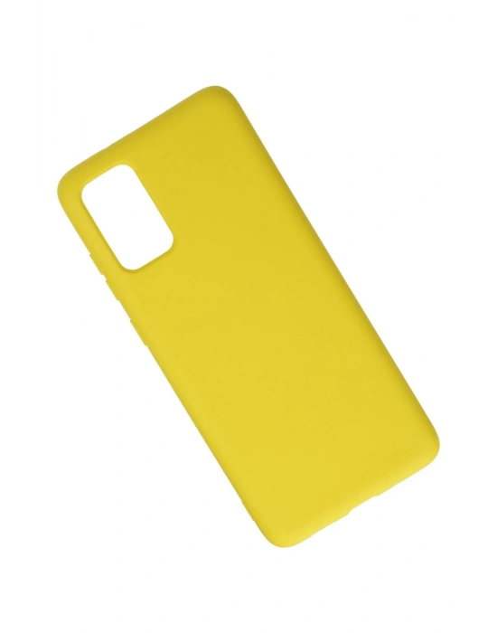 Newface Samsung Galaxy S20 Plus Kılıf Nano içi Kadife Silikon - Sarı