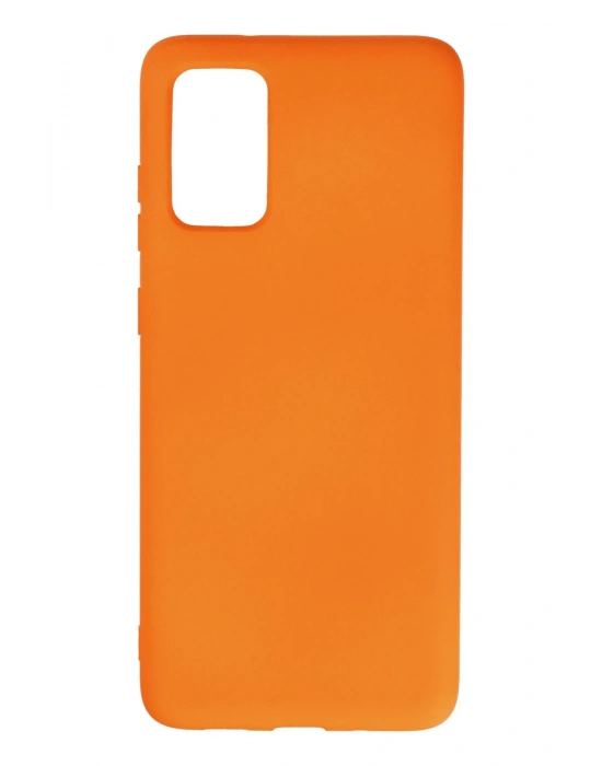 Newface Samsung Galaxy S20 Plus Kılıf Nano içi Kadife Silikon - Turuncu