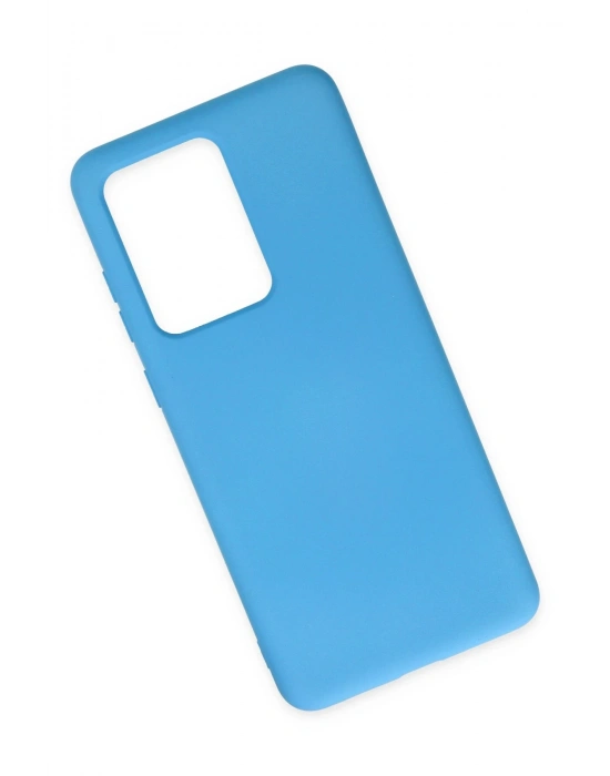 Newface Samsung Galaxy S20 Ultra Kılıf Nano içi Kadife Silikon - Mavi