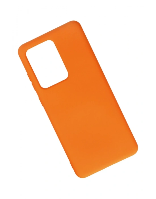 Newface Samsung Galaxy S20 Ultra Kılıf Nano içi Kadife Silikon - Turuncu