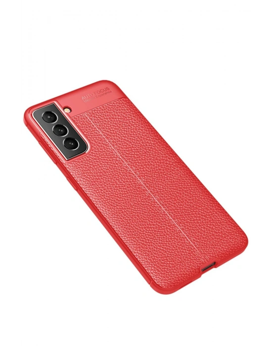 Newface Samsung Galaxy S21 FE Kılıf Auto Focus Kapak - Kırmızı