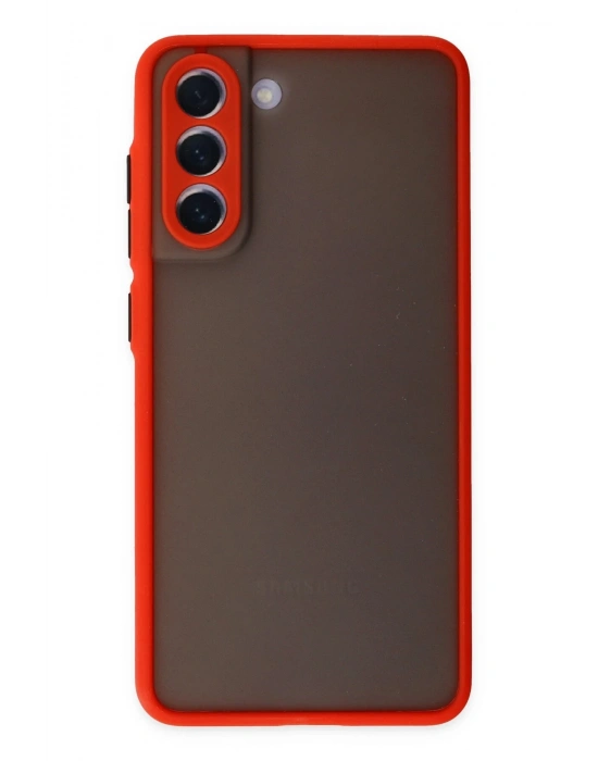 Newface Samsung Galaxy S21 FE Kılıf Montreal Silikon Kapak - Kırmızı