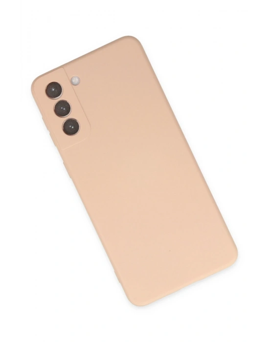 Newface Samsung Galaxy S21 FE Kılıf Nano içi Kadife Silikon - Pudra