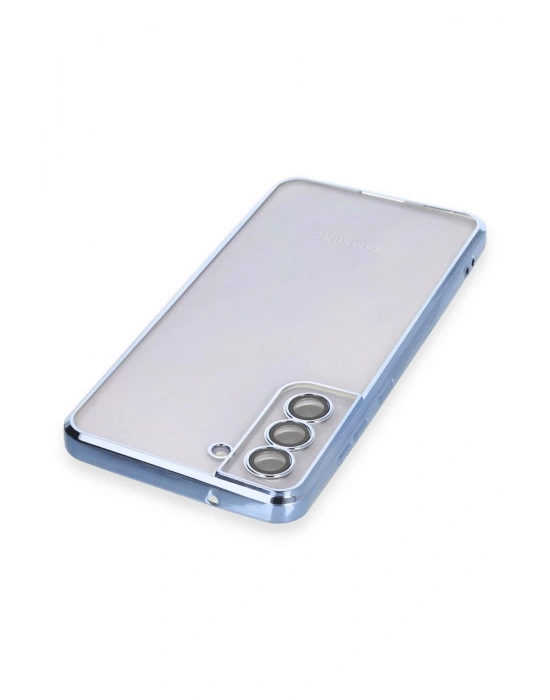 Newface Samsung Galaxy S21 FE Kılıf Razer Lensli Silikon - Açık Mavi