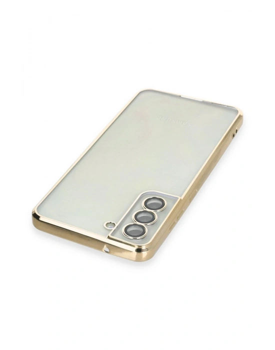 Newface Samsung Galaxy S21 FE Kılıf Razer Lensli Silikon - Gold