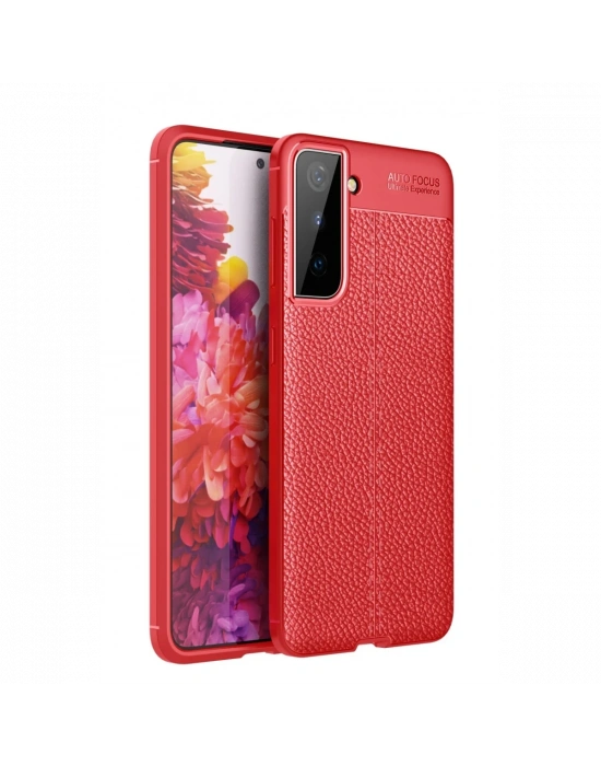 Newface Samsung Galaxy S21 Kılıf Auto Focus Kapak - Kırmızı