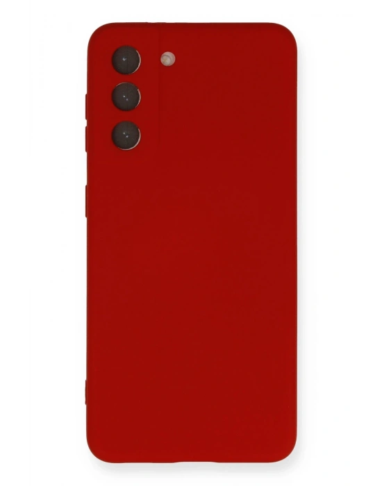 Newface Samsung Galaxy S21 Kılıf Nano içi Kadife Silikon - Kırmızı