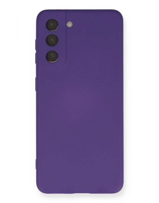 Newface Samsung Galaxy S21 Kılıf Nano içi Kadife Silikon - Mor