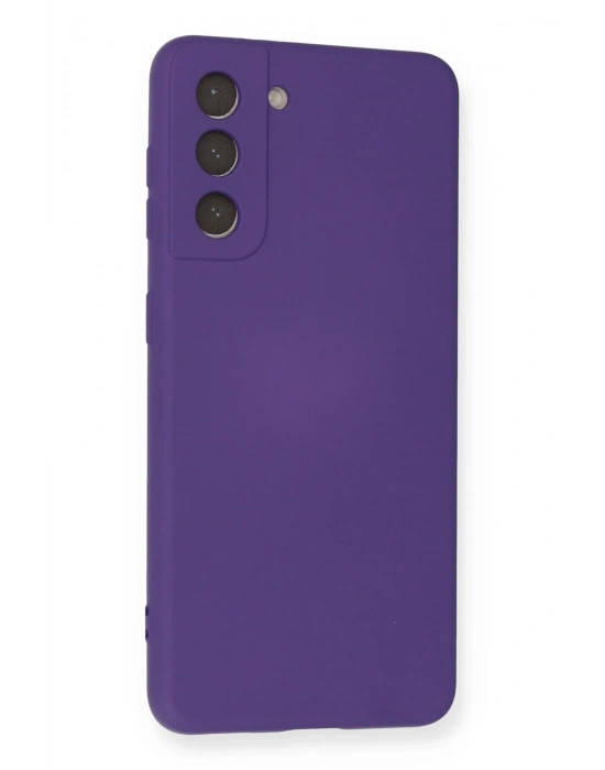 Newface Samsung Galaxy S21 Kılıf Nano içi Kadife Silikon - Mor