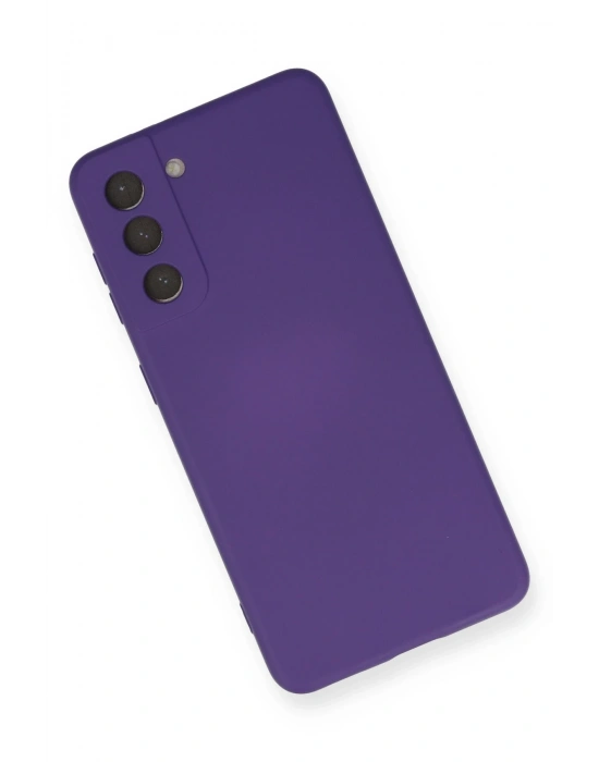 Newface Samsung Galaxy S21 Kılıf Nano içi Kadife Silikon - Mor