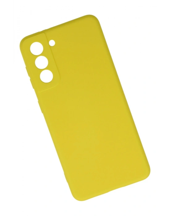 Newface Samsung Galaxy S21 Kılıf Nano içi Kadife Silikon - Sarı