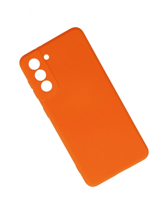 Newface Samsung Galaxy S21 Kılıf Nano içi Kadife Silikon - Turuncu