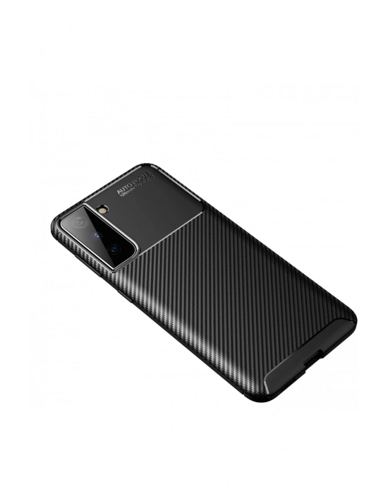 Newface Samsung Galaxy S21 Plus Kılıf Auto Focus Karbon Kapak - Siyah