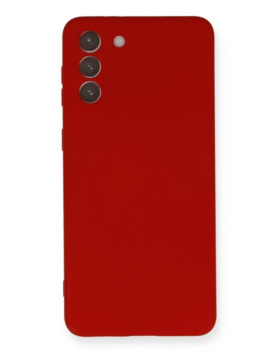 Newface Samsung Galaxy S21 Plus Kılıf Nano içi Kadife Silikon - Kırmızı