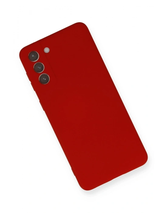 Newface Samsung Galaxy S21 Plus Kılıf Nano içi Kadife Silikon - Kırmızı