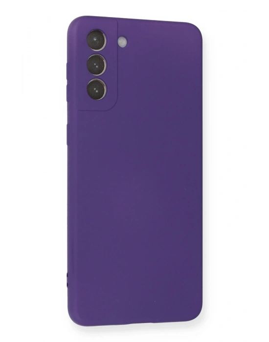 Newface Samsung Galaxy S21 Plus Kılıf Nano içi Kadife Silikon - Mor